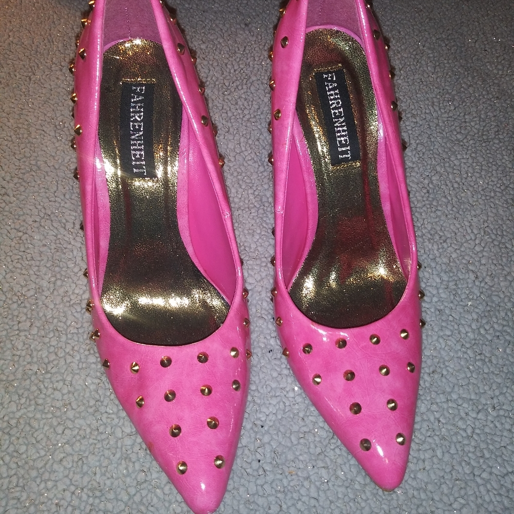 Pink Studded Heels size 8 1/2